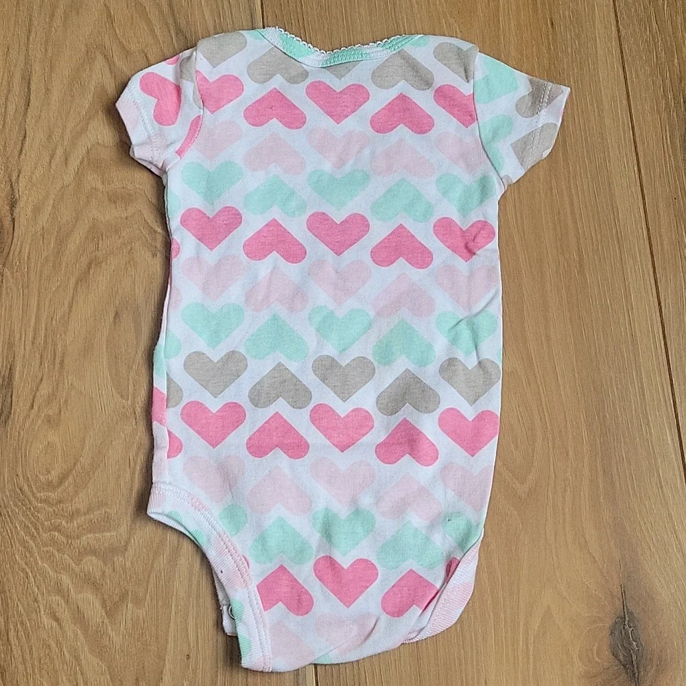 *3/$15* Carter's 3M Baby Girl Short Sleeve Bodysuits 4pcs